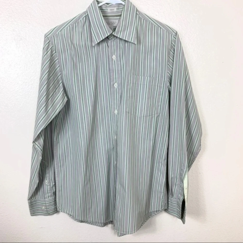 Banana Republic Men’s shirt Green striped Sz Small